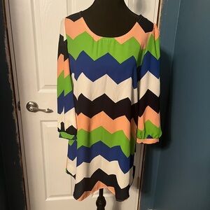 Tinley Chevron Pattern Dress